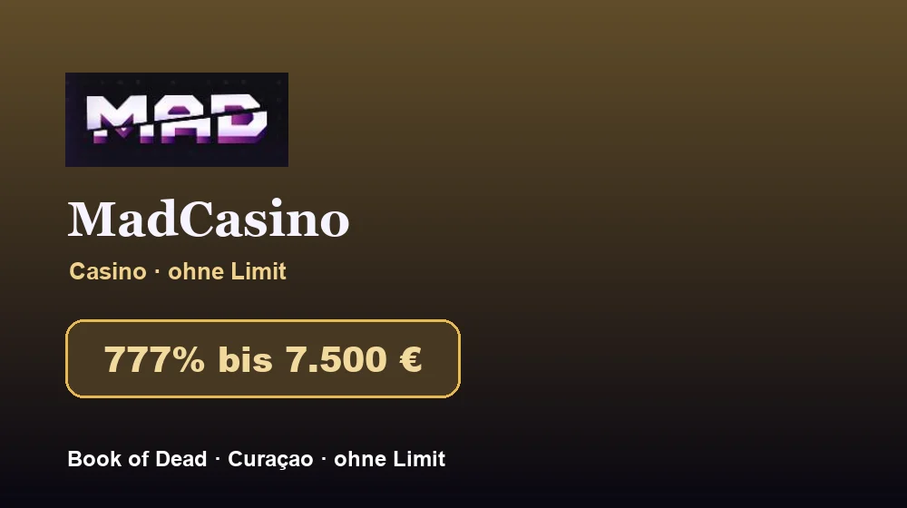 Screenshot von MadCasino Casino